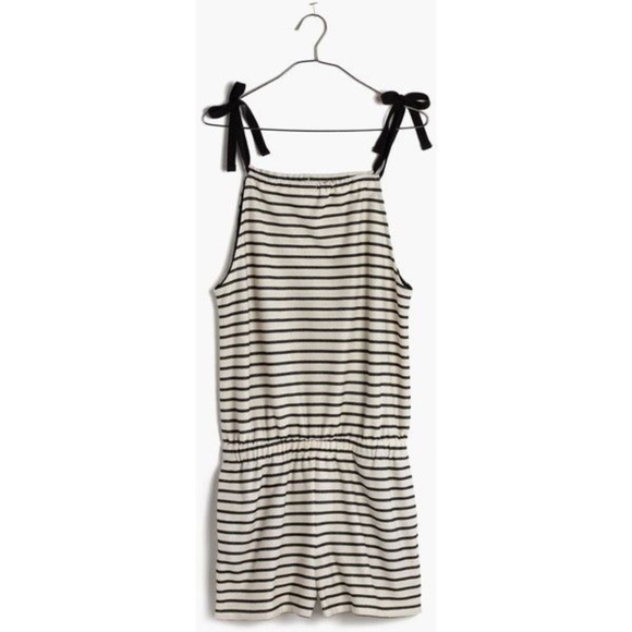 Madewell Other - madewell tie-shoulder romper in stripe